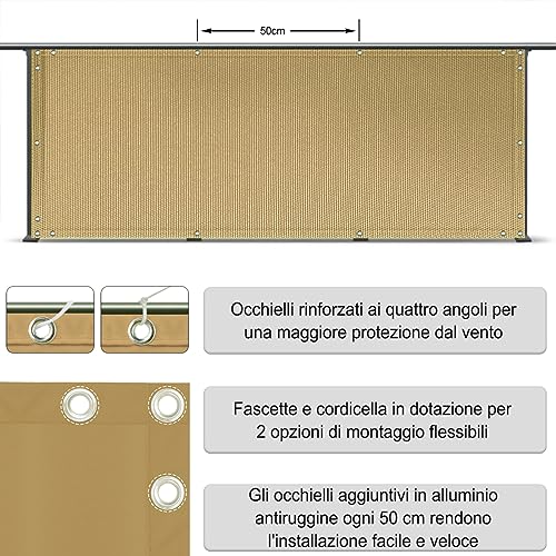 Barrière de protection imperméable pour balcon isolant de l'intimité - 6