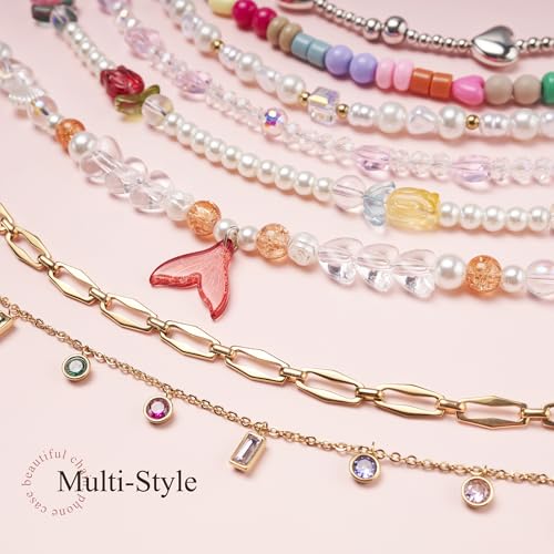 Gviewin B0D9Q44XZD Phone Charm Pearl Beaded Phone Wrist Strap thumb #7