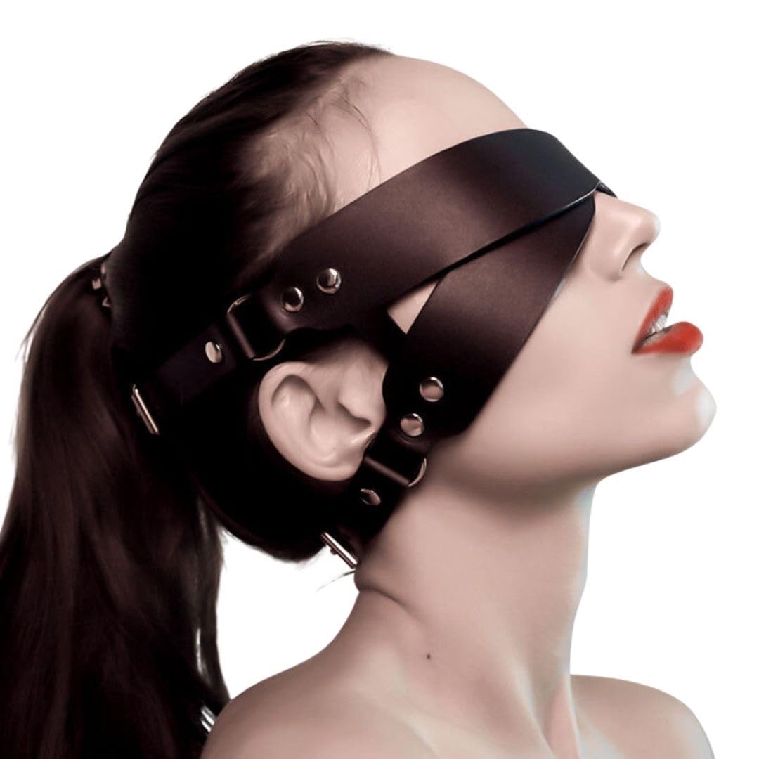 Amazon | [AiO JAPAN] 目隠しベルト ブラック ヘッド ハーネス クロス