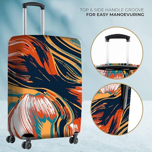 Image of Nasher Miles Polyester Protective Luggage Cover Set of 2 (Small-Medium) - Ripple