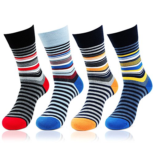 Bonjour Men's Secret -Length Bold-Print Fashion Socks -Pack Of 4, Multi Coloured, One Size, Multi Coloured, One Size