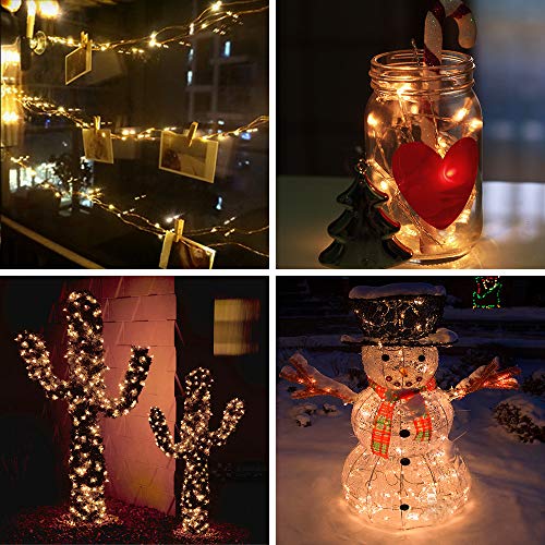 UPGRADE 66Ft 200 LED Waterproof Fairy Lights Battery Operated, 8 Modes Copper String Lights with Remote Control for Bedroom Dorm Indoor & Outdoor Decorations