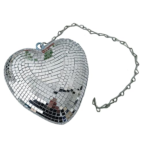 NAMOARLY Heart Shape Disco Ball Reflective Decorations Party Mirror Ball Decorations