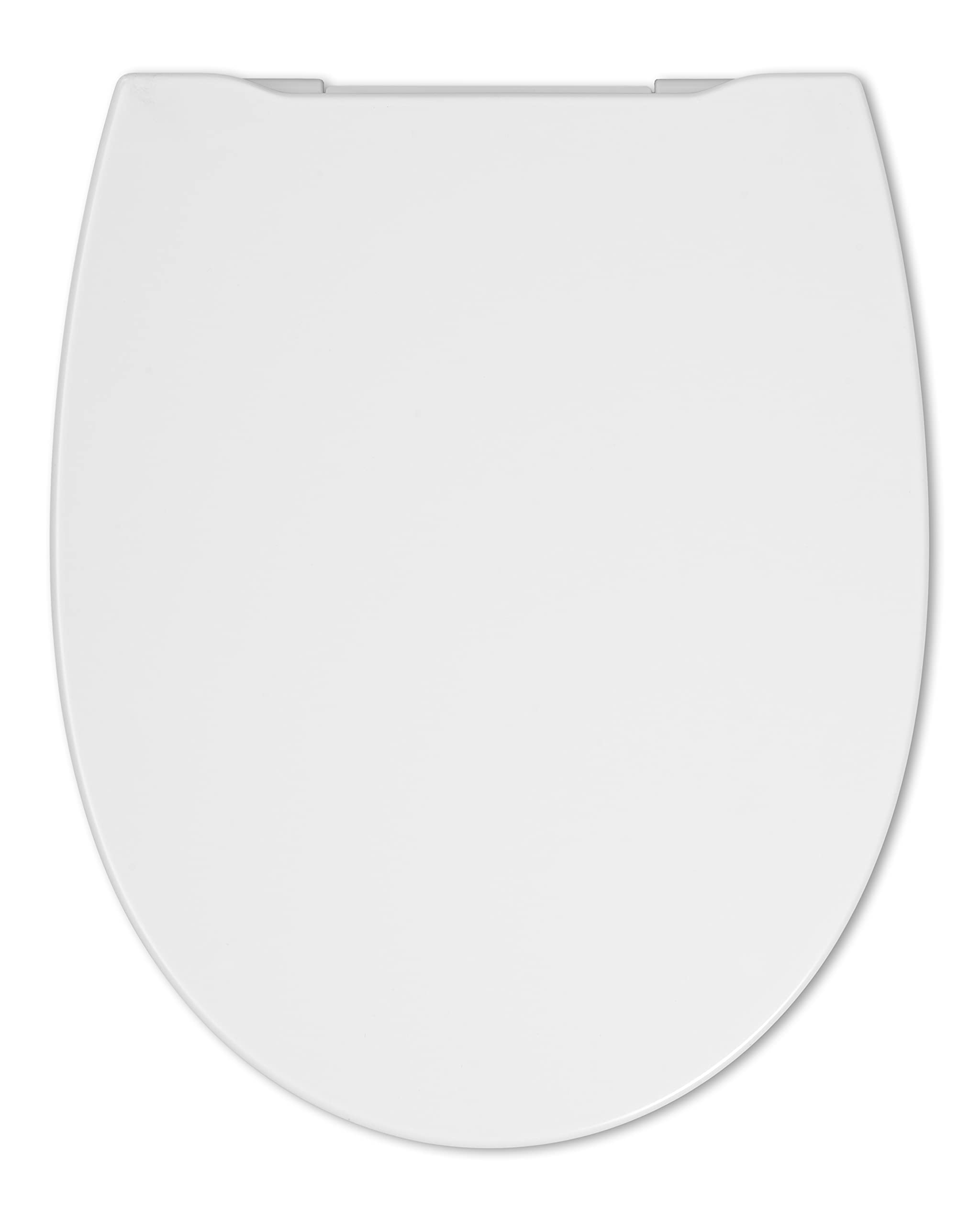 Hamberger 537407 Comino Family - Asiento de inodoro con tapa (cierre suave, bisagra de acero inoxidable), color blanco