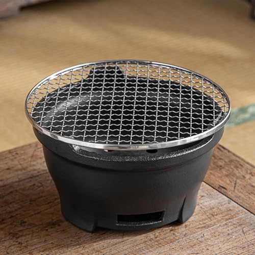 粘土製チャコールコンロ 1セット、昔ながらのバーベキューコンロ、チャコールコンロ、家庭用中華鍋コンロ、屋外卓上キャンプ用(24cm/9.4in)