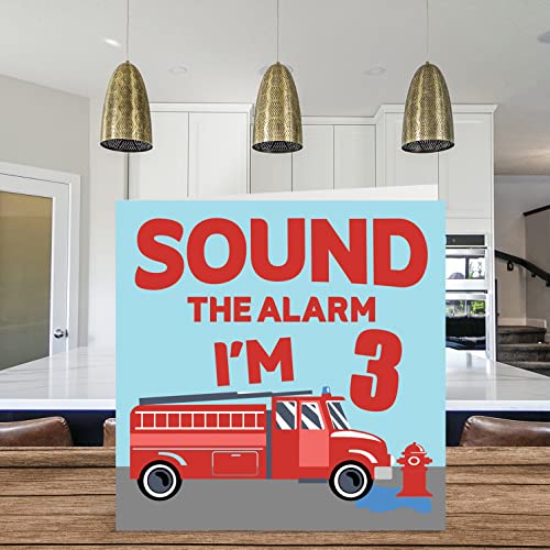 Stuff4 3Rd Birthday Card Boy - Fire Engine - Happy Birthday Card 3 Year Old Boy, Boys Cards For Him, 5.7 X 5.7 Inch Greeting Card For Son, Brother, Grandson, Nephew, Cousin, God Son, Third Birthday #TOP2