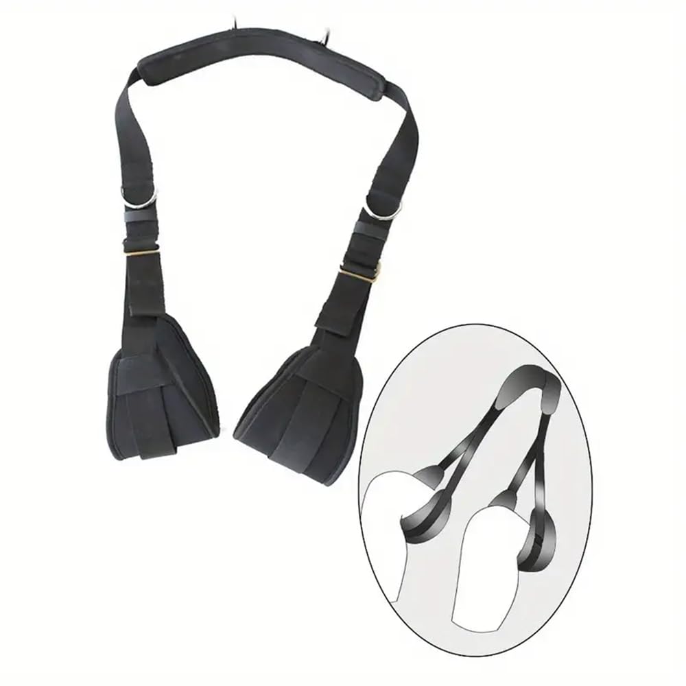 1 set di set sportivi per esercizi per gambe yoga in nylon nero per esercizi per le gambe