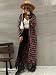 AUGCONE Womens Cardigan Maxi Long Boho Sweater Aztec Open Front Fringed Tassels Jacket Outwear(Purple, XL
