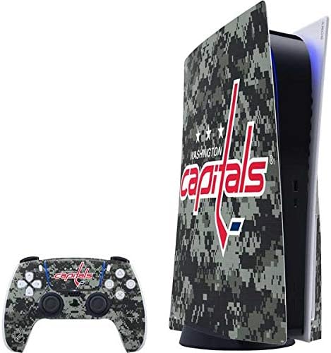 Skinit Decal Gaming Skin Compatible with PS5 Bundle - Officially Licensed NHL Washington Capitals Jersey Design