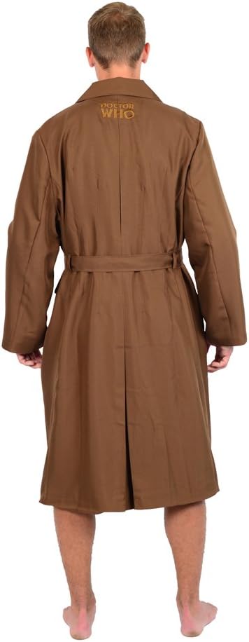 Doctor Who 10th Doctor Brown Trench Coat Jacket Styled Robe Multi One Size Fits Most - Image 2