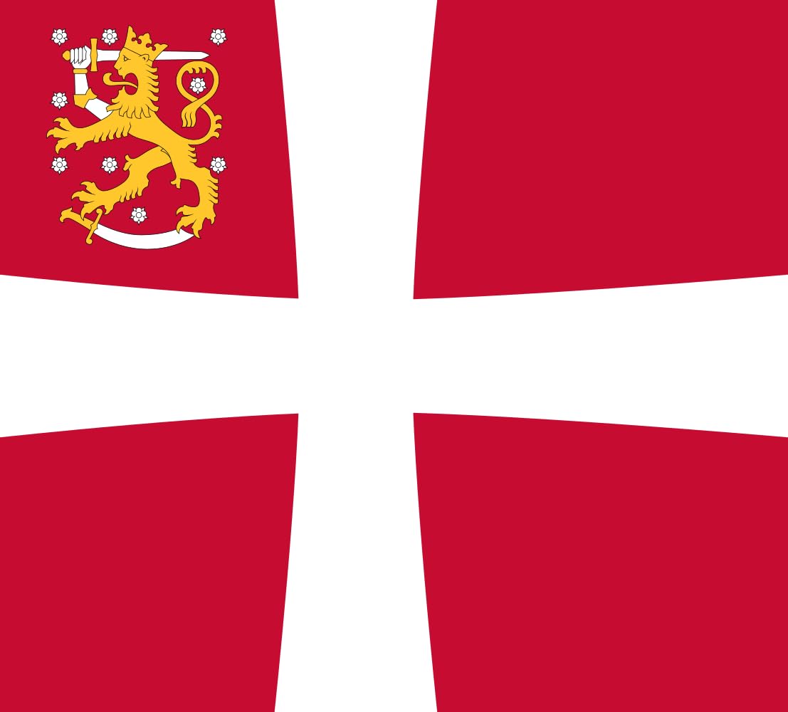 Drapeau Danish volunteers Winter War grand pavillon historique danois