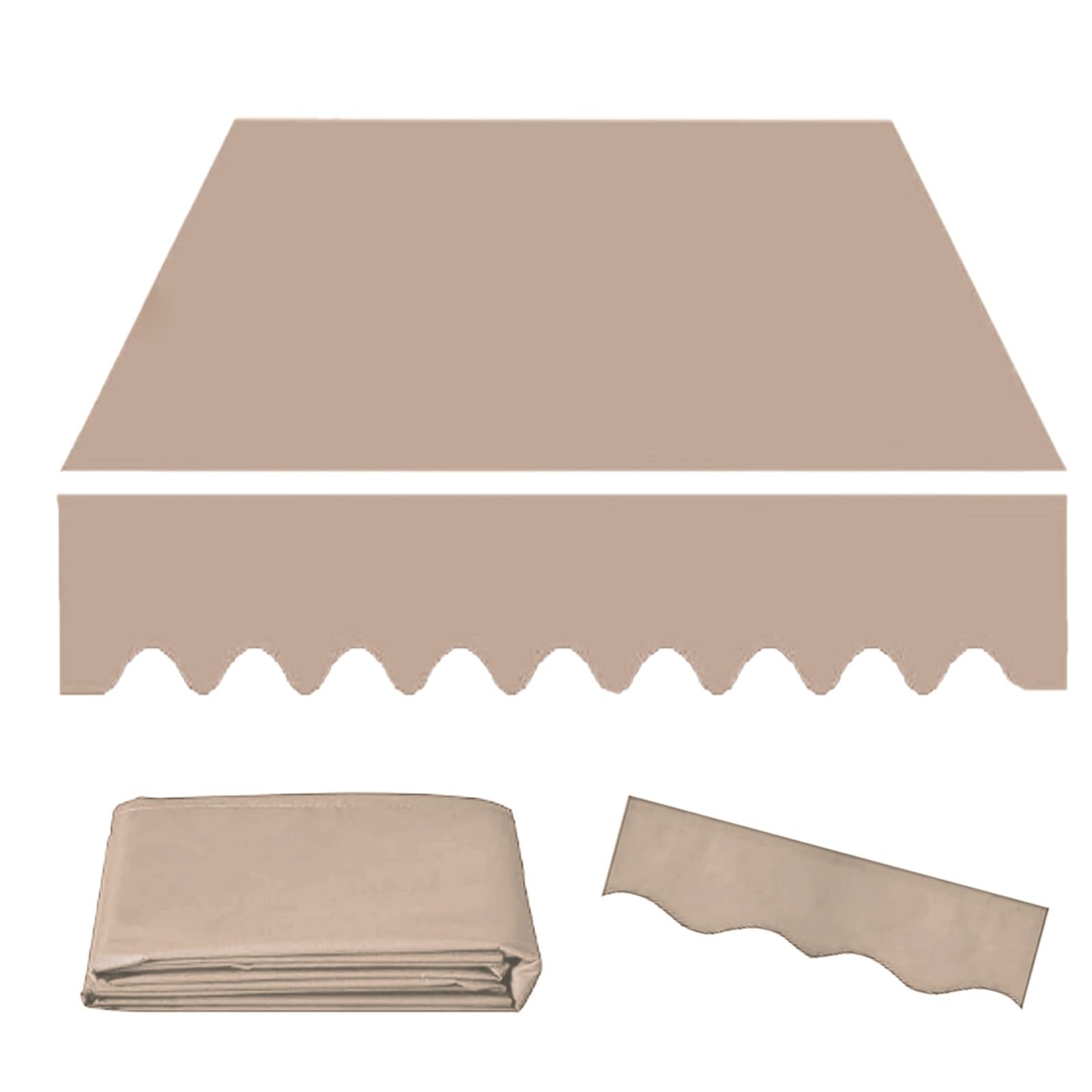 Housse de rechange imperméable abri de terrasse tissu polyester anti-UV