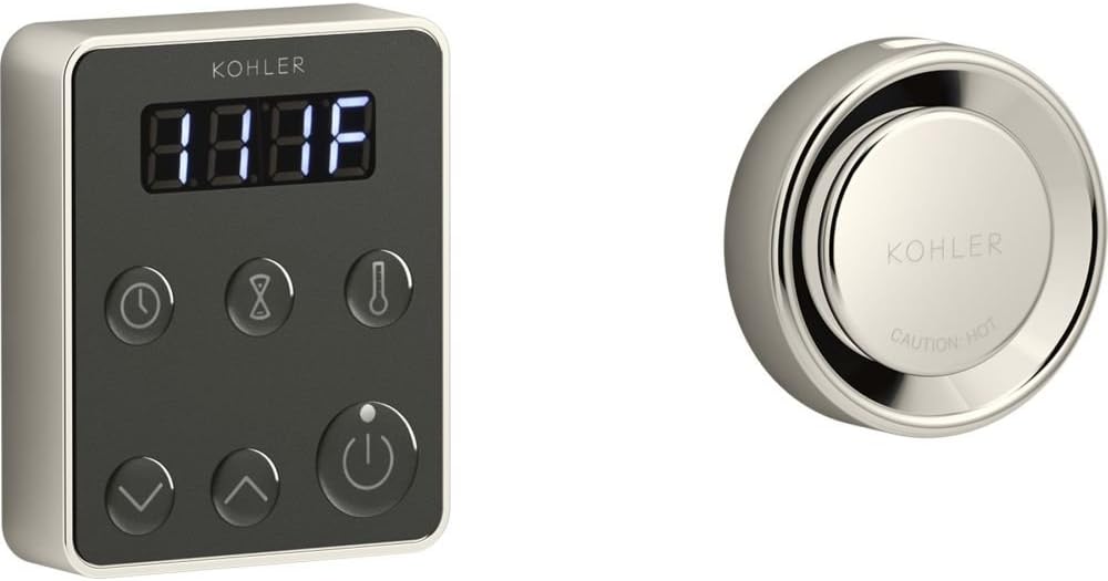 Kohler K-5557-SN Invigoration Series Steam Generator Control Kit, Vibrant Polished Nickel