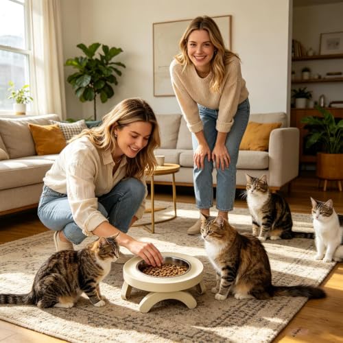 Gamelle surélevée pour chat et gamelle d'eau surélevée pour chien maison - 4