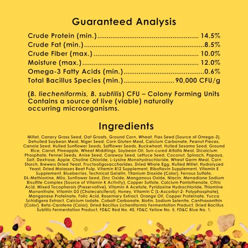 Kaytee Fiesta Parakeet Food, Parakeet Bird Food, 4.5 Pounds | More engaging mealtimes, birds food blend with varied shapes and textures, bird seeds, fruits and vegetables - image 8