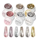 Nagellack, Glitzer, Chrom, Platin, hohe Dichte, glänzende Maniküre für Reisen, Partys, Salon oder Zuhause
