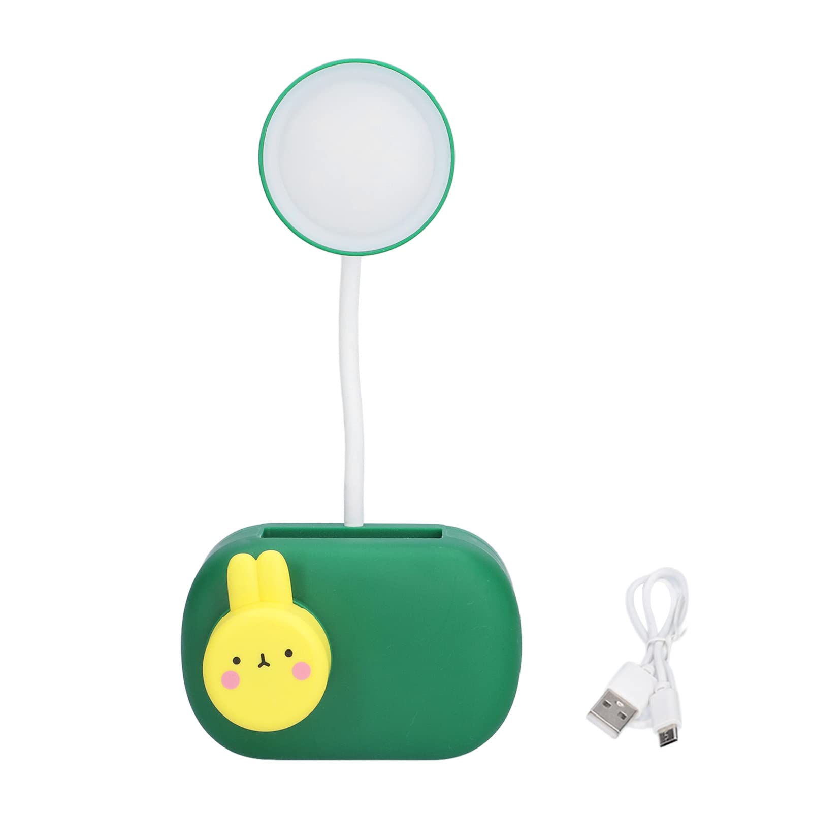 Cartoon Bunny LED Desk Lamp with Pencil Sharpener, USB Recha