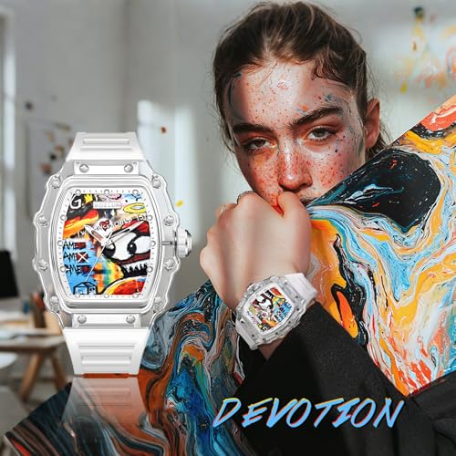 SKMEI Men's Sports Mechanical Watches with Waterproof Womens Fashion Automatic Analog Wristwatch Unsiex Watch Artistic Design(Color Options)2