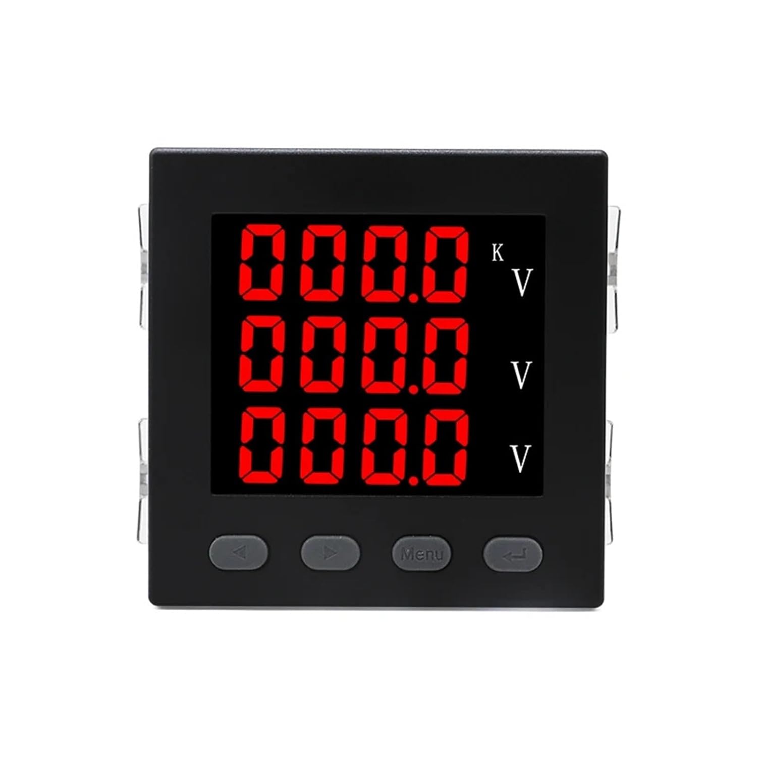 Three Phase/Single-Phase LED Voltage Panel Meter AC220V Volt (L-N) AC380V 96 * 96 * 78mm