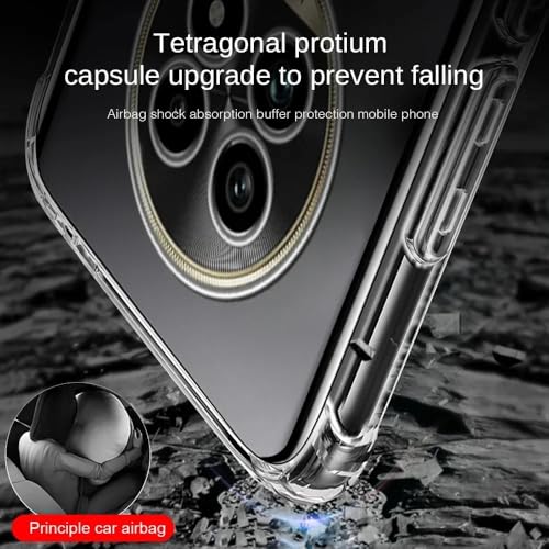 Image of REALCASE Silicone Realme 13 Plus 5G Back Cover Case, Scratch Resistant Protective Crystal Clear Transparent Shock Proof Bumper Back Cover Case for Realme 13 Plus 5G / Realme P1 Speed