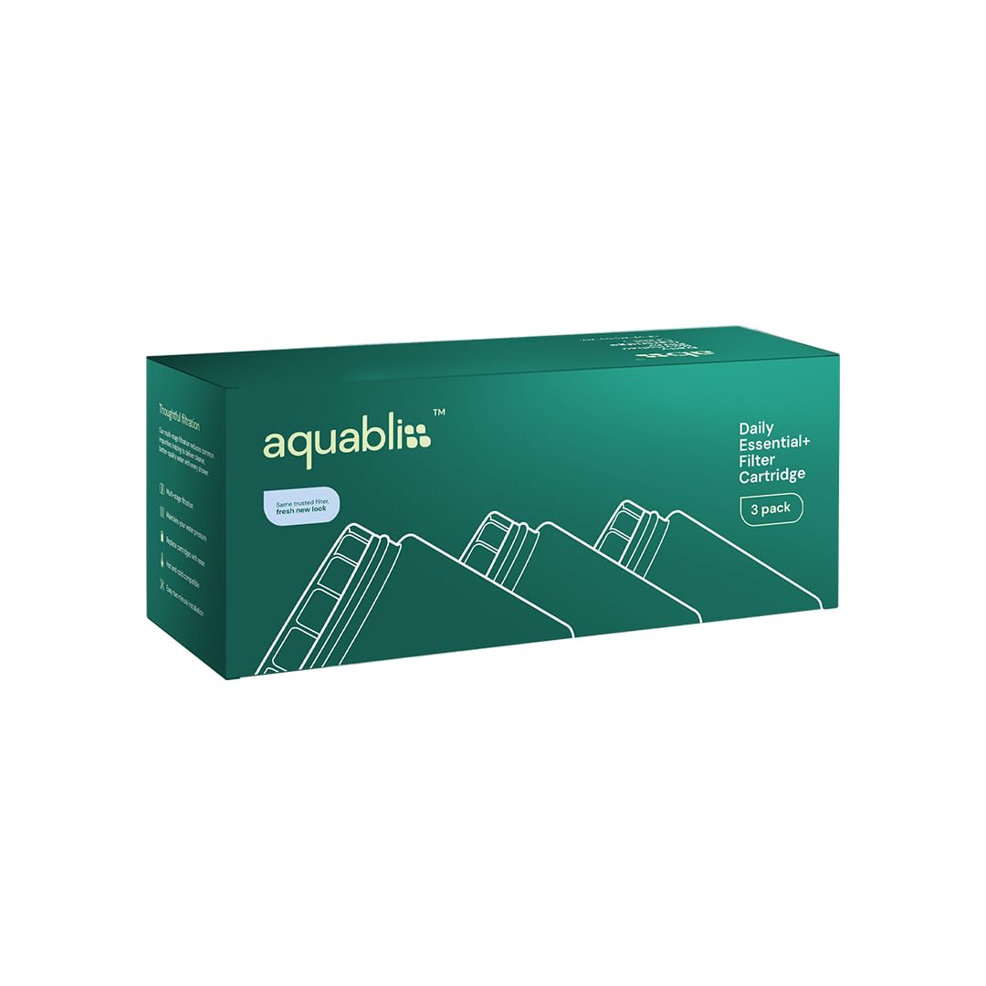 AquaBliss HD SFC500 Lot de 3 cartouches de rechange pour filtre de douche à plusieurs étapes SF400 et SF500-48x Très résistant Détoxifiant Démangeaisons, casse et ternité Réduit la rouille, le chlore