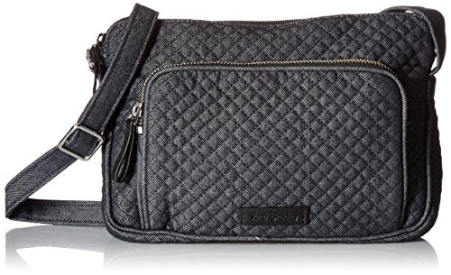 Vera Bradley Women's Denim Little Hipster Crossbody Purse with RFID Protection, Denim Navy