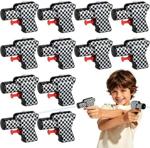Race Car Theme Mini Water Guns 12 Pack - Party Favors for Kids