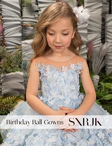 Short Lace Applique Pageant Dresses for Girls Poofy Flower Girl Dress for Wedding Toddler Ball Gown2