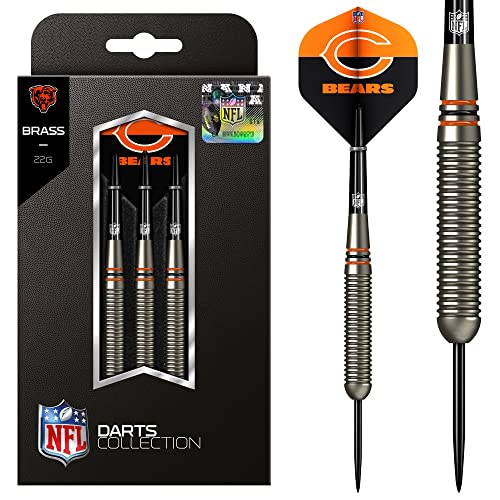 Officially Licensed NFL Chicago Bears Professional American Football Brass Steel Tip Darts (D1311) - Image 3