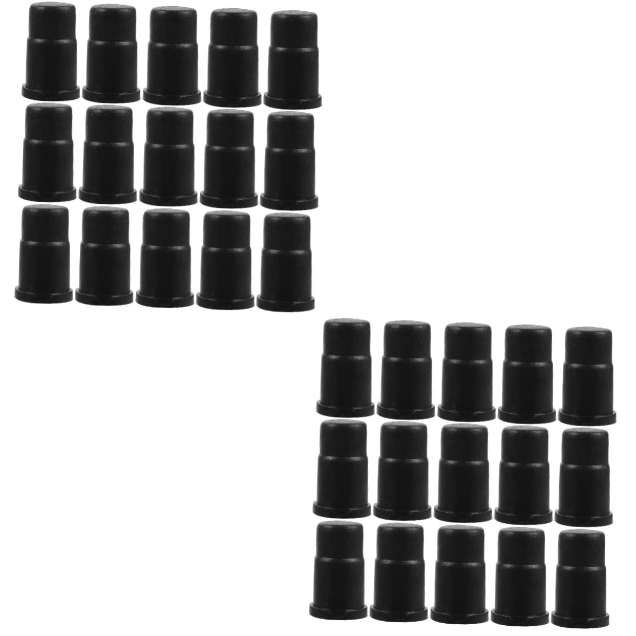 MAGICLULU 80 Pcs Caster Rubber Cap Swivel Socket Casters for Office Chair Stem Caster Ring Socket Insert for Casters Caster Stem Sleeve Caster Sockets Small Wall Abs Hub To Rotate Square