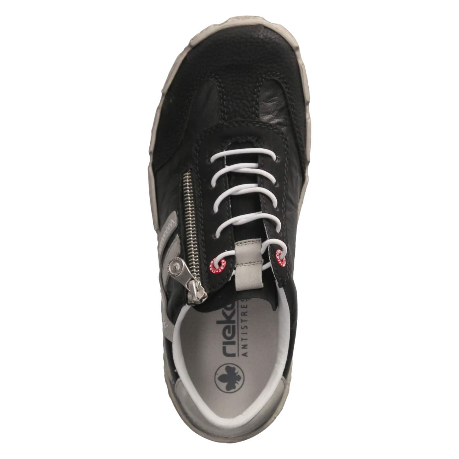 Rieker L0363-34 Damen Schnürschuh Leder/Synthetik rot/schwarz rot/schwarz
