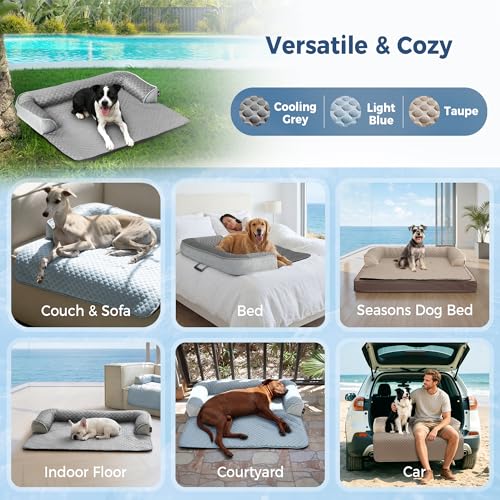 Image of Medium Dog Cooling Bed for Sofa, 35x31 Inch Pets Couch Cover Mat
