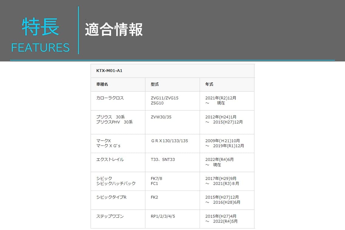 アルパイン(ALPINE) 純正ミラー交換タイプデジタルミラー(車外用リアカメラモデル)汎用取付けキット KTX-M01-A1 - 3
