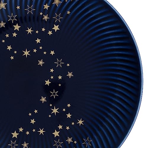 Denby-Porcelain-Arc-Blue-Stars-Set-of-6-Luncheon-Plates-Arc-Blue-Stars
