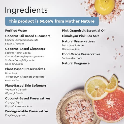 Puracy Body Wash, Natural Body Wash, 98.6% Pure Plant Ingredients, Moisturizing Shower Gel For Women Men Kids, Body Soap For Dry Sensitive Skin. Gently Scented With Citrus & Sea Salt, 12 Oz (2-Pack) #TOP5