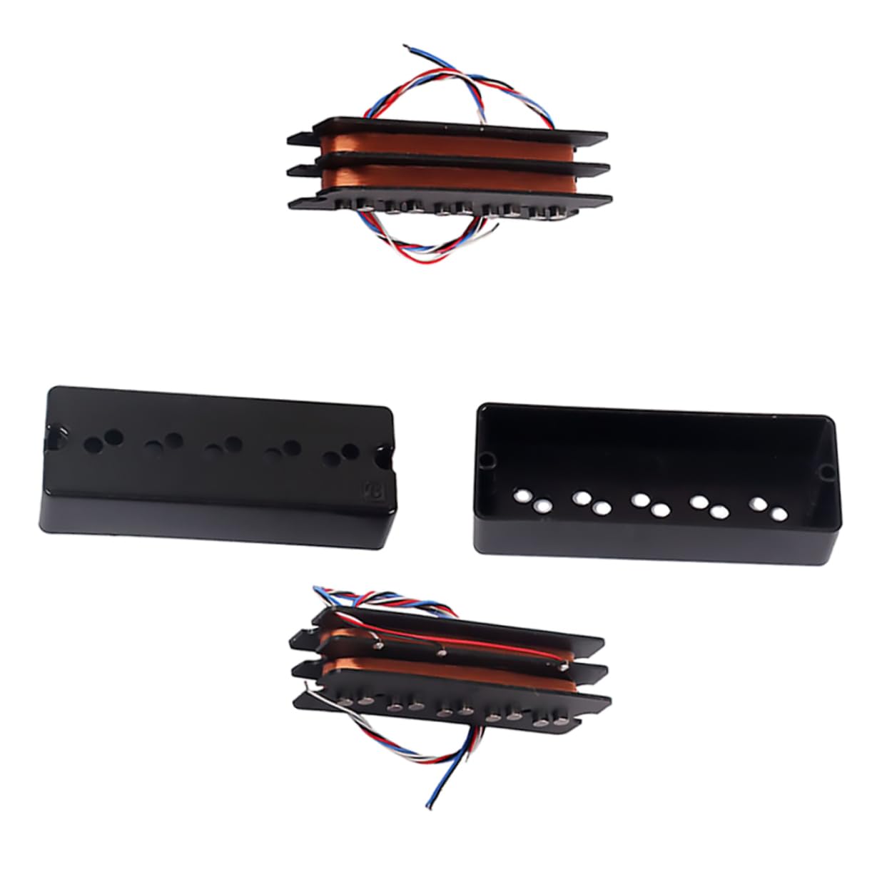 OFFSCH Bass Guitar Pickup Set 2 Layer Humbucker Pickups 5 String Soapbar Design for Double Bass Guitar