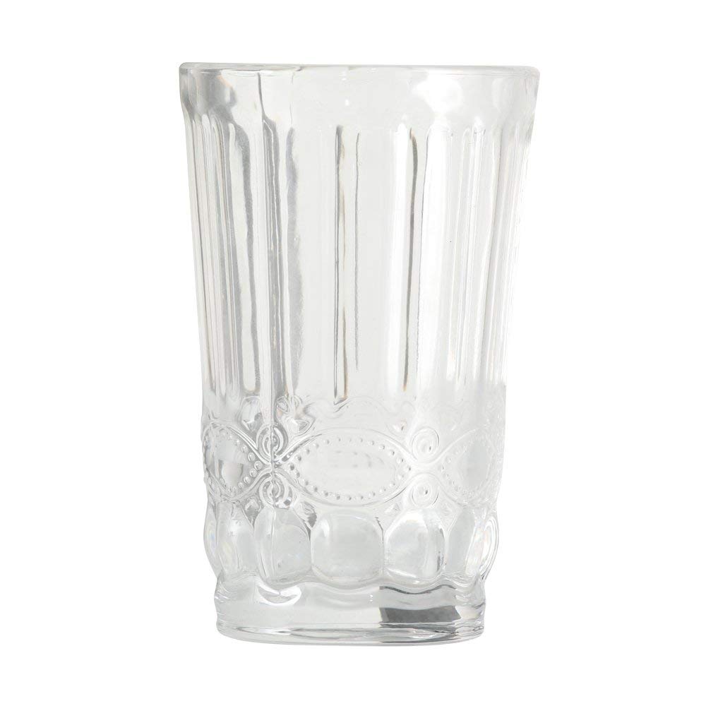 6x Trinkglas Aurora transparent Muster H 13 cm Wasserglas