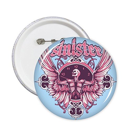 Pins motif crâne graffiti bleu rose : l'accessoire XXL idéal pour un look streetwear urbain