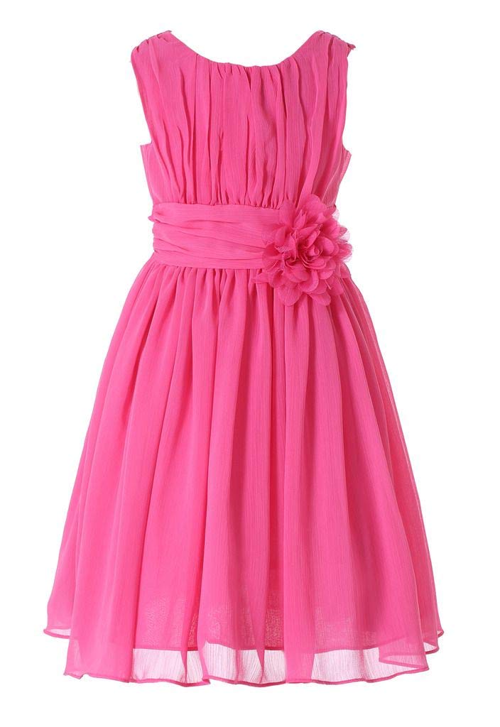 HAPPY ROSE Vestido de Dama de Honor para Niña Vestido Largo de Flores para Niña