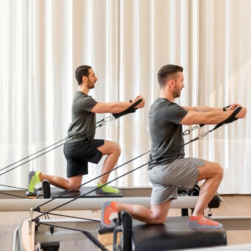 Men’s Non Slip Socks with Grips Yoga Pilates Anti Skid Athletic Ankle Gym Home Thick Cushioned Socks 4 Pairs 7