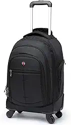 Mochila Com Rodinhas 360° Resistente Notebook Swissport