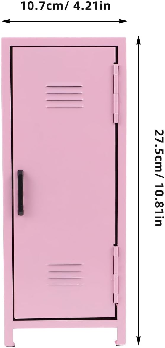 Makeup Organizer Box with Lock and Keys Mini Iron for Desk image 2
