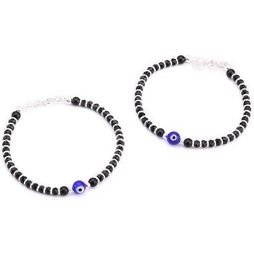 925 Silver Baby Evil Eye Anklet 2-6 years