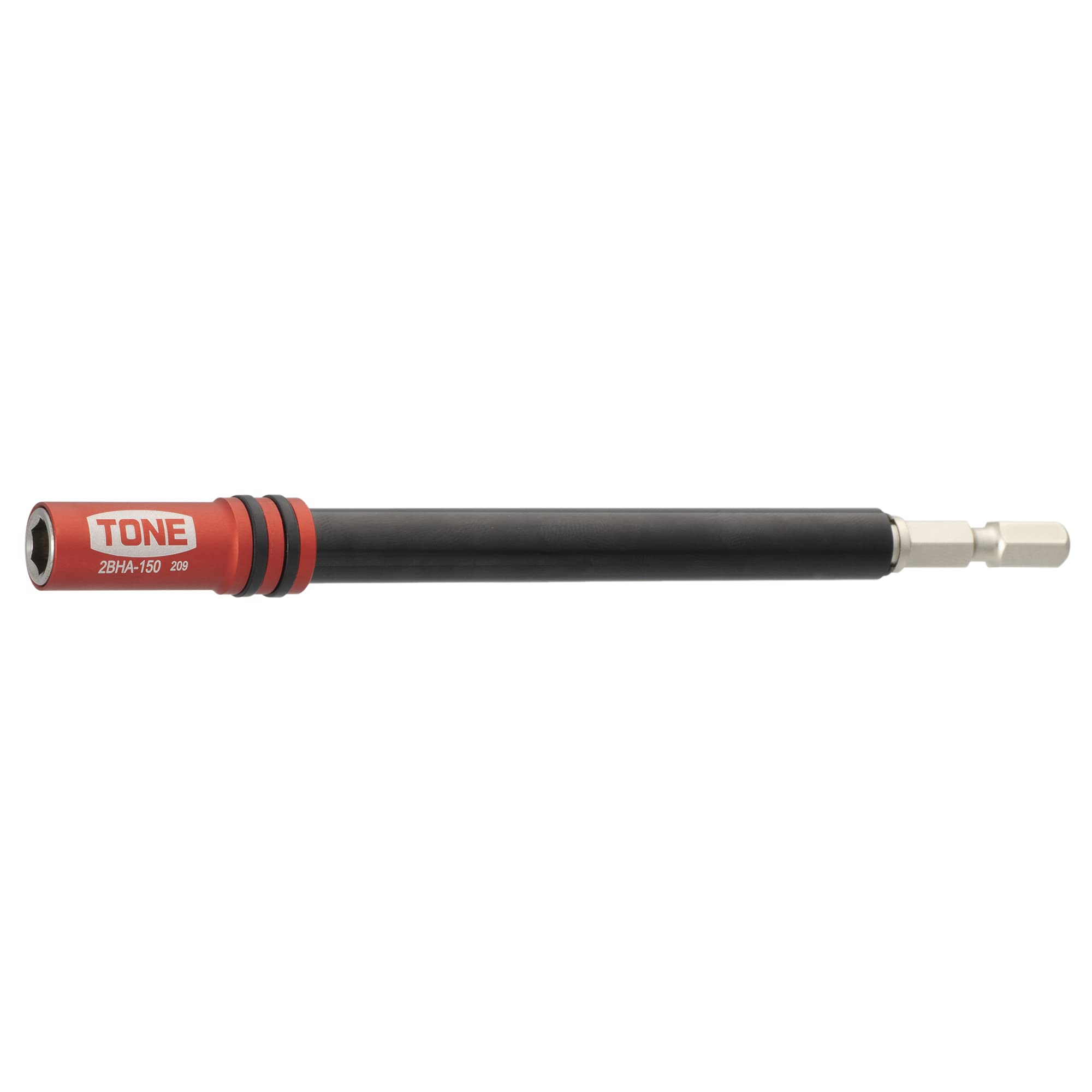 TONE Bit Holder for Electric Drill 2BHA-150 1/4" Hex Shank Bit Red Overall Length 150mm