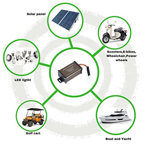 Pro Chaser DC-DC 72V 60V 48V Volt Voltage to 12V Step Down Voltage Reducer Regulator 180W 15A for Scooters & Bicycles Golf cart (10A 72v-12v)4