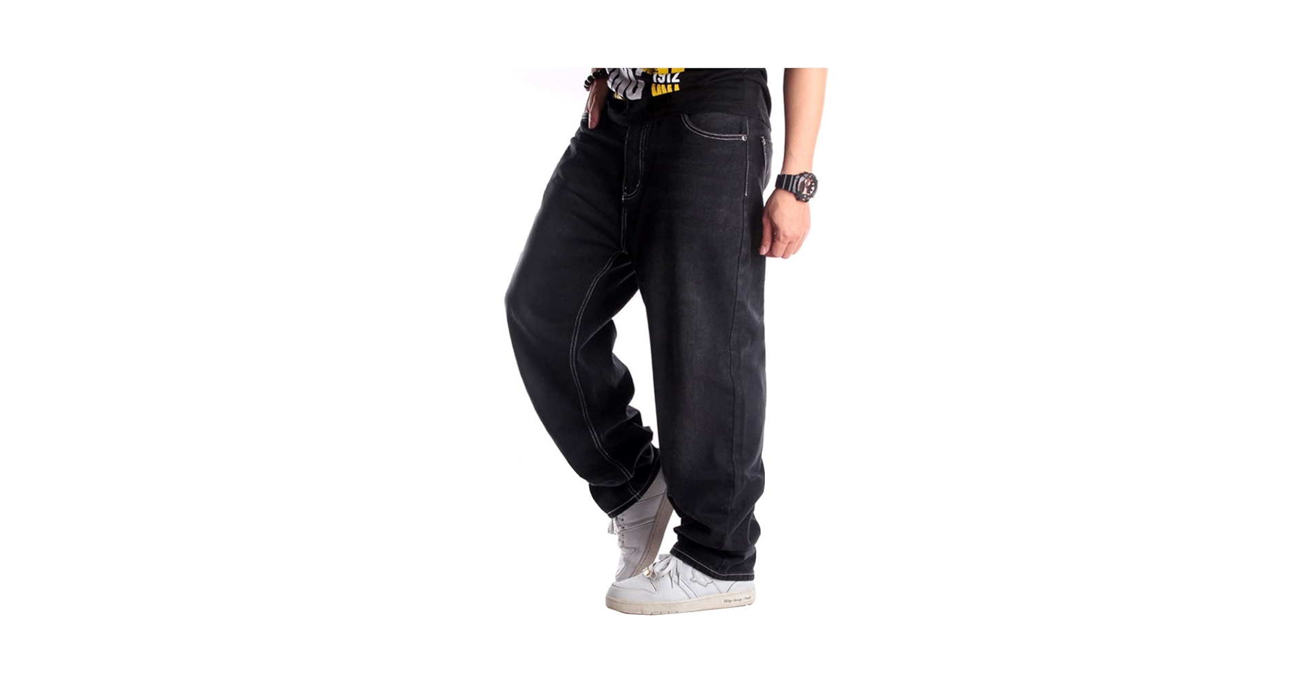 Deehuion Baggy Jeans for Men Loose Fit Skateboard Pants