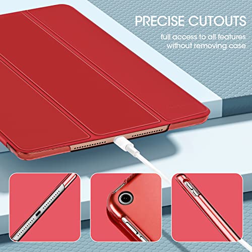 Image of ProCase for iPad 9th / 8th / 7th Generation Case 10.2 Inch (2021 /2020 /2019 Release), 10.2 iPad Case 9th / 8th / 7th Gen Cover, Slim Smart Cover with Translucent Hard Shell Back -Red