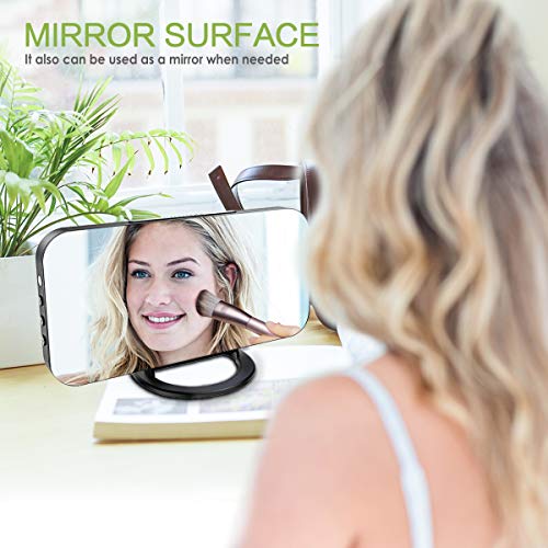 Keekit Digital Led Alarm Clock, Large 6.5" Mirror Surface Alarm Clock With Dual Usb Charging Ports, Snooze Function, Auto/Manual Adjustable Brightness, 12/24H Display For Home, Bedroom, Office - Blue #TOP1