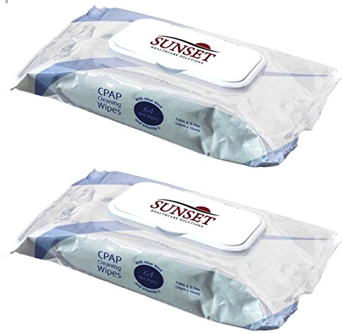 2-Pack Sunset CPAP Mask Cleaning Wipes in Soft Pack