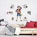 RoomMates RMK5439GM One Piece Luffy Wall Decal, Red